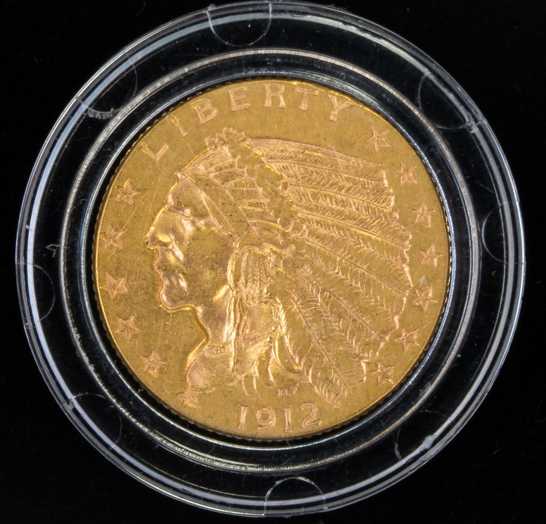 1912 $2.50 Indian Head Gold Coin (1 of 4)