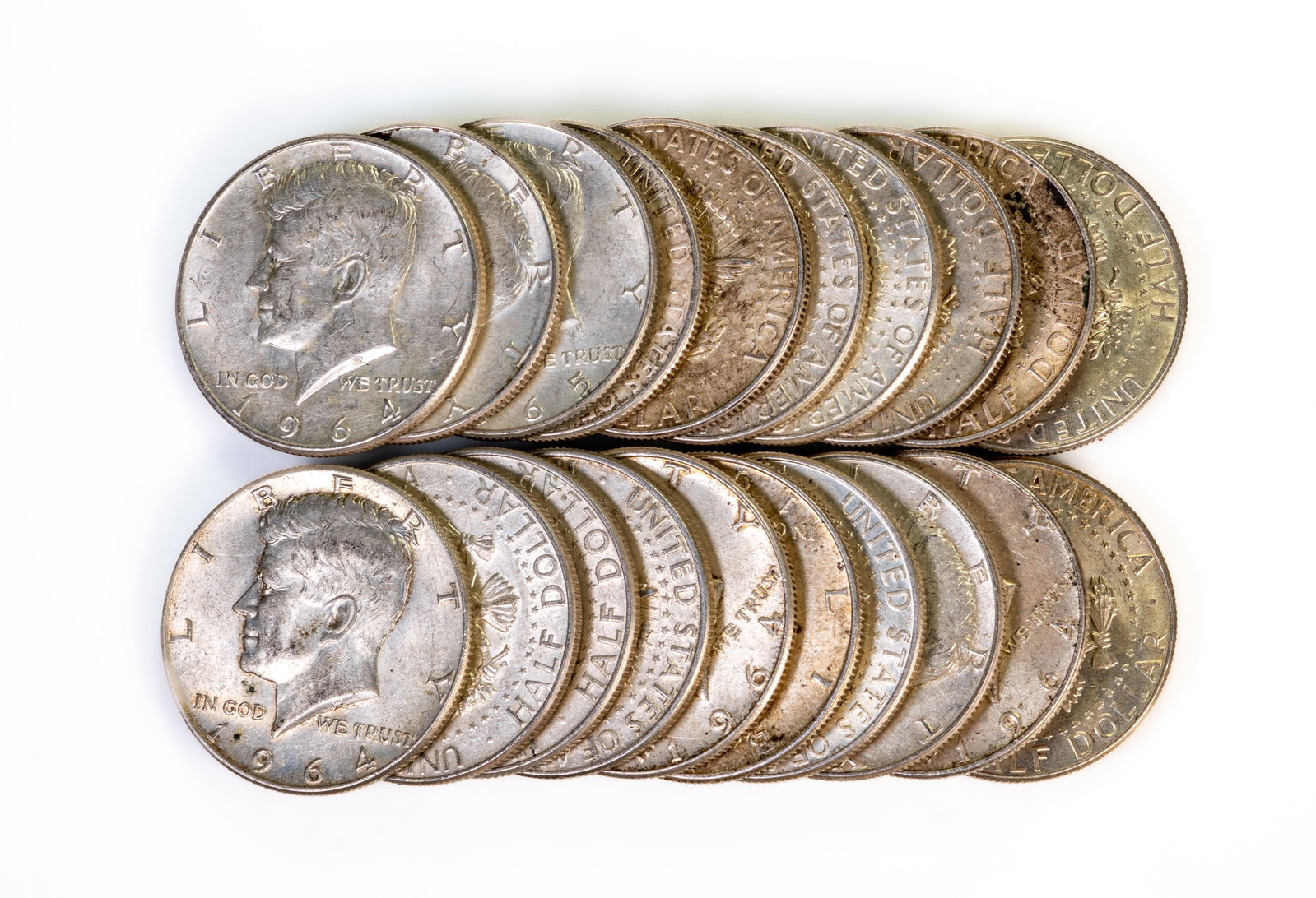 Twenty (20) 1964 Kennedy Half Dollars (1 of 4)