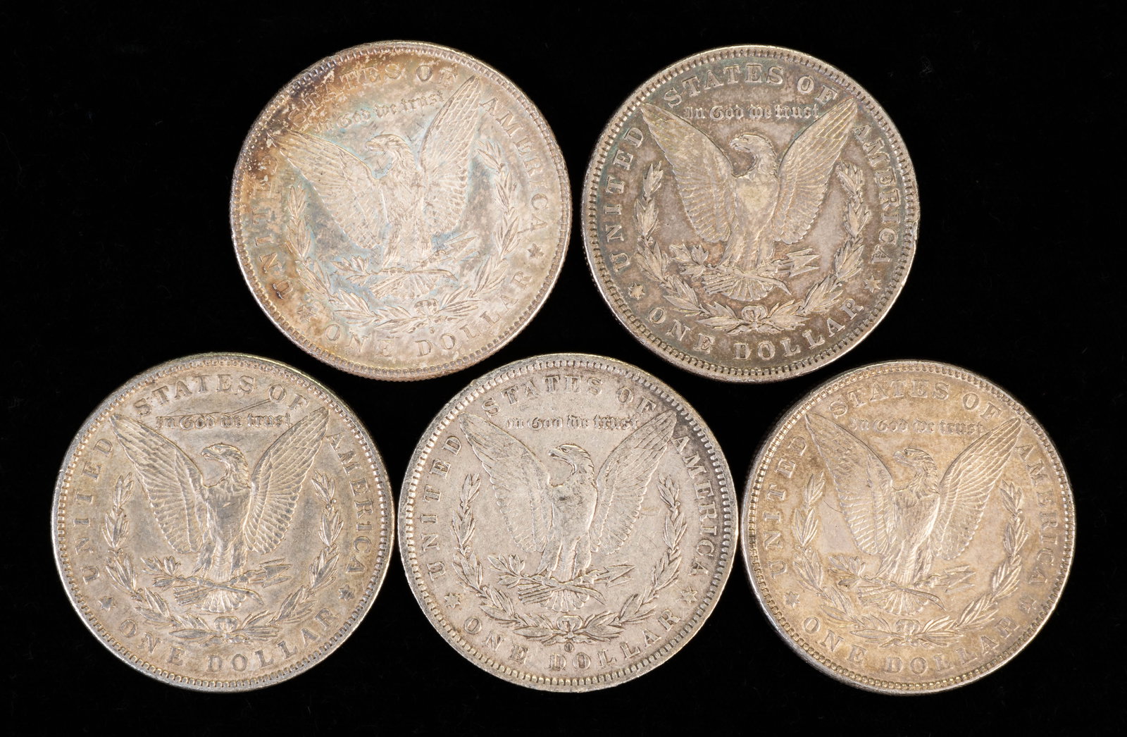 Five (5) Morgan Silver Dollars - 2