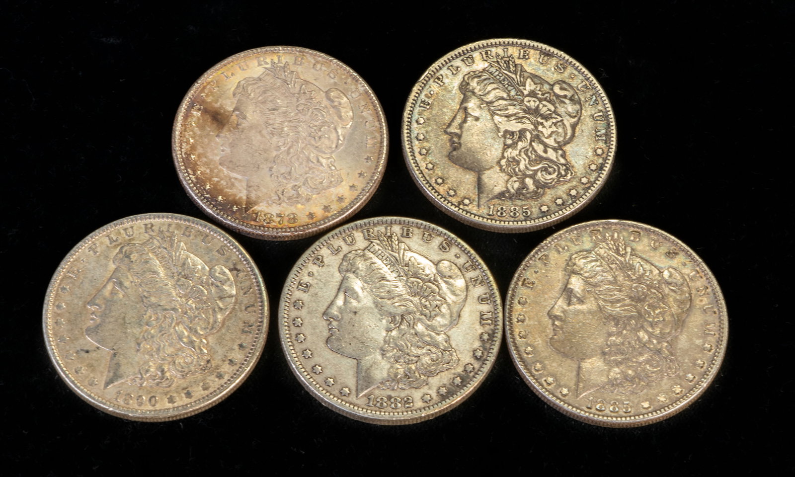 Five (5) Morgan Silver Dollars - 3