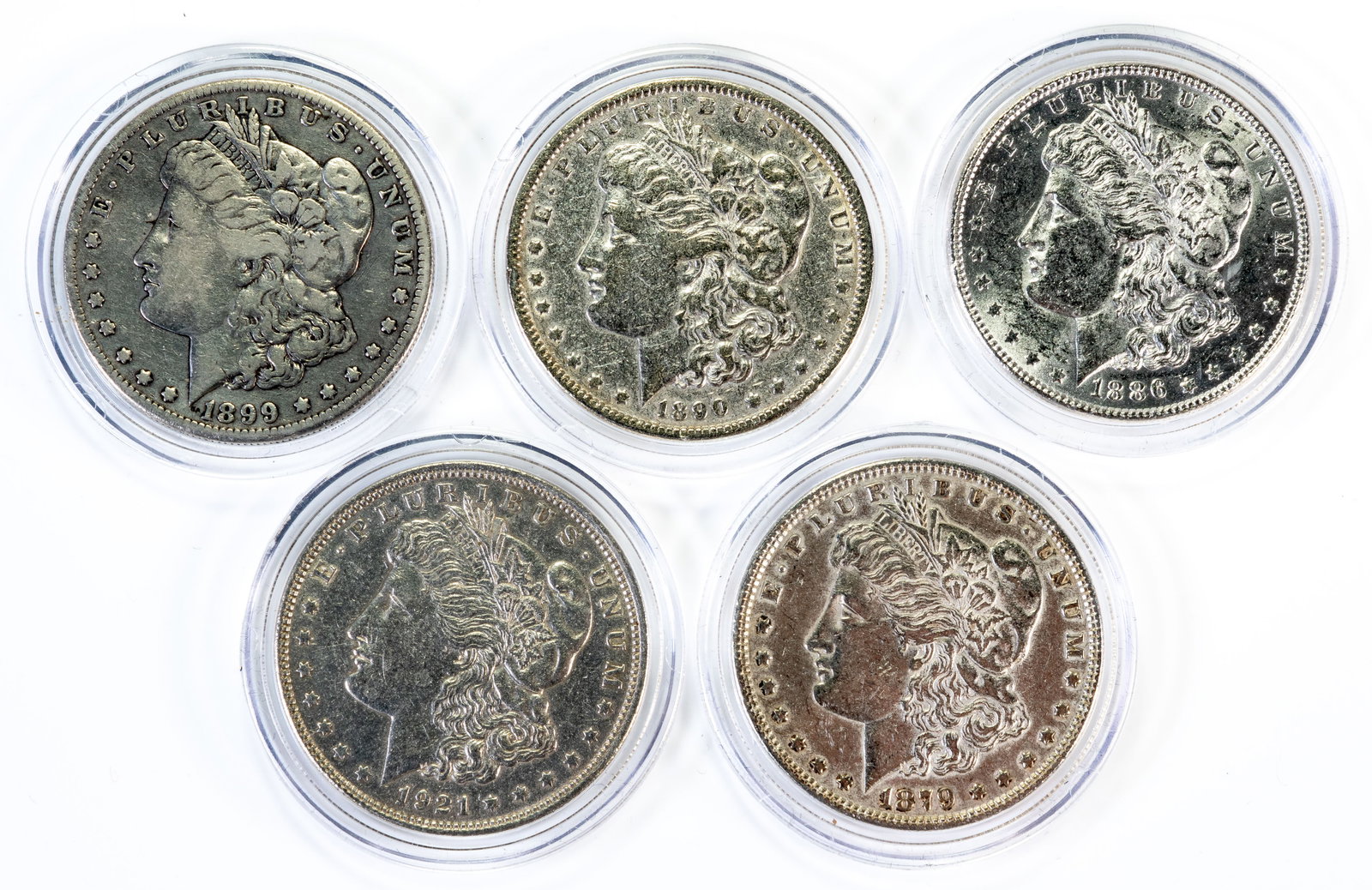 Five (5) Morgan Silver Dollars - 2