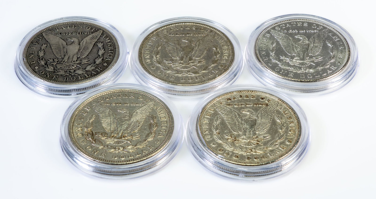 Five (5) Morgan Silver Dollars - 4