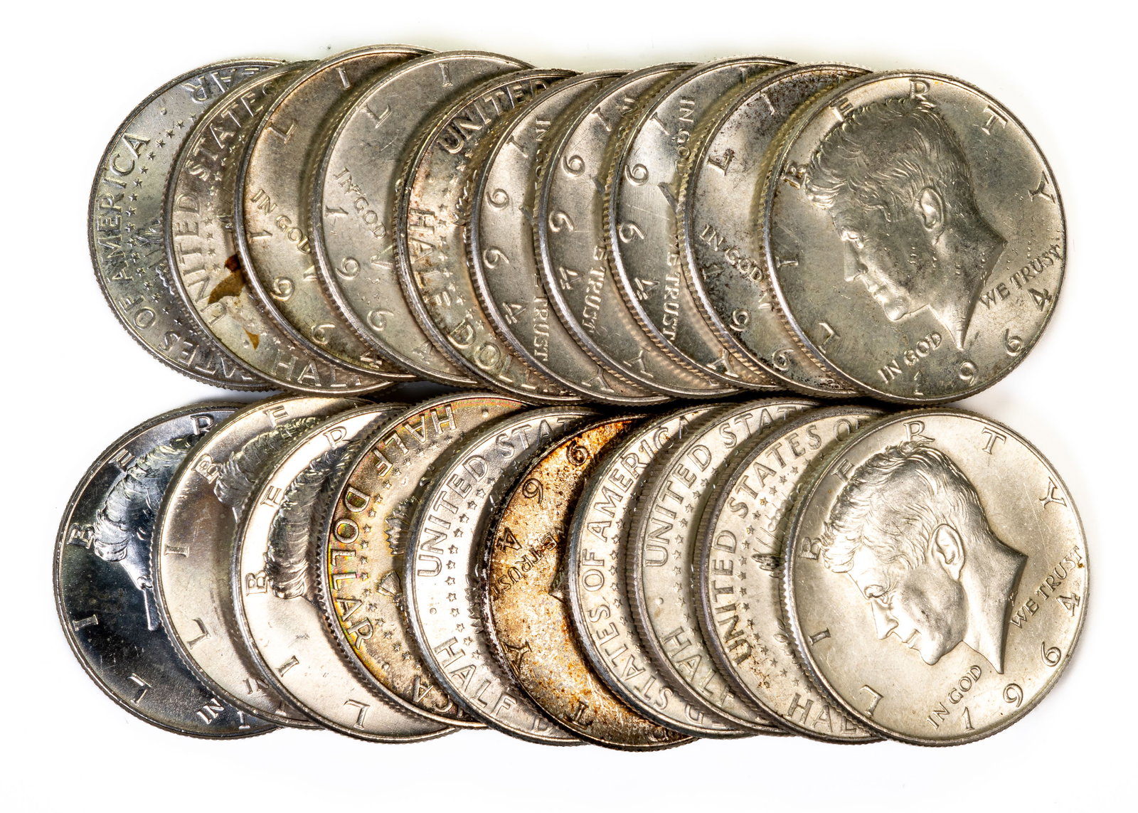 Twenty (20) 1964 Kennedy Half Dollars (1 of 3)