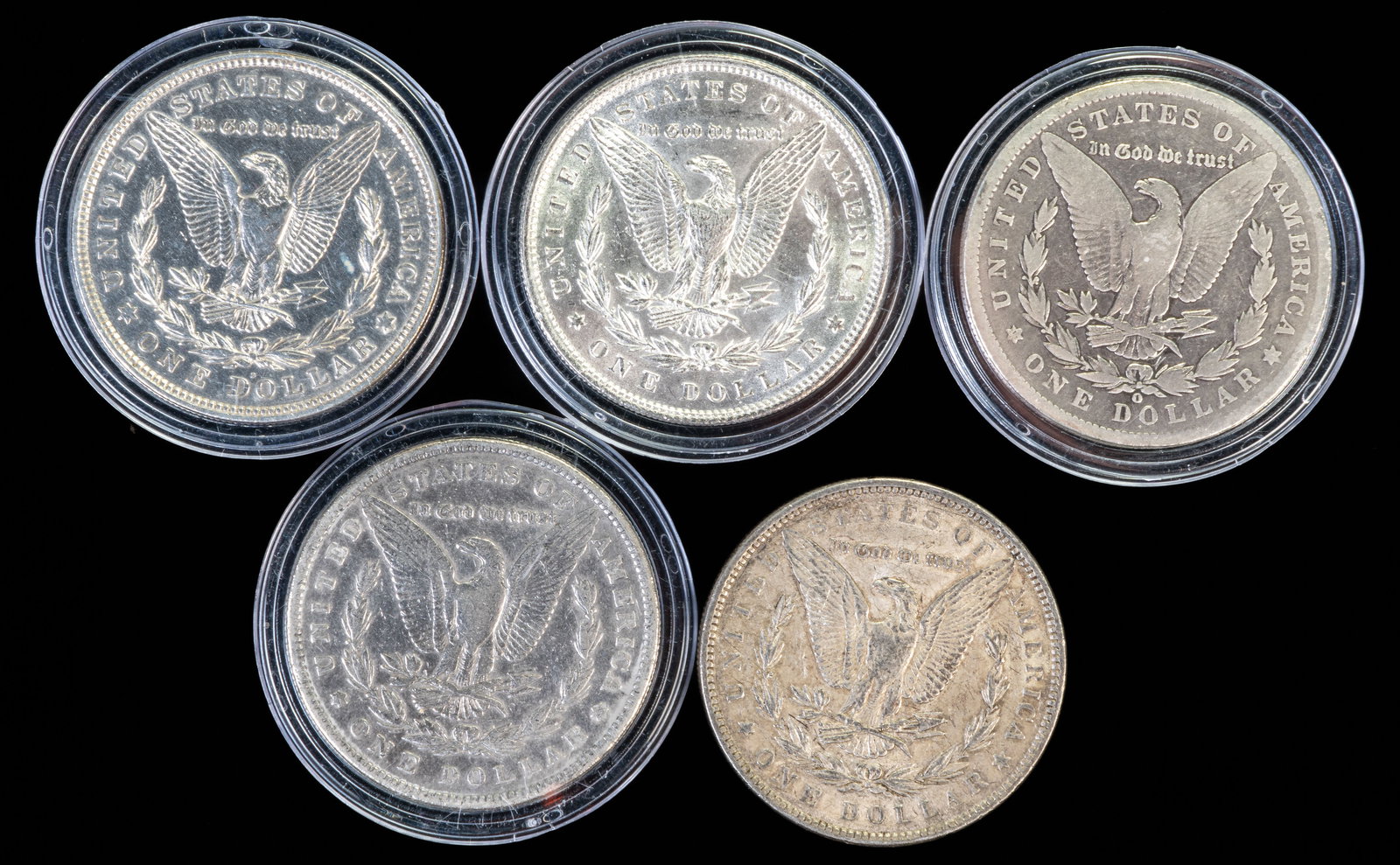 Five (5) Morgan Silver Dollars - 2