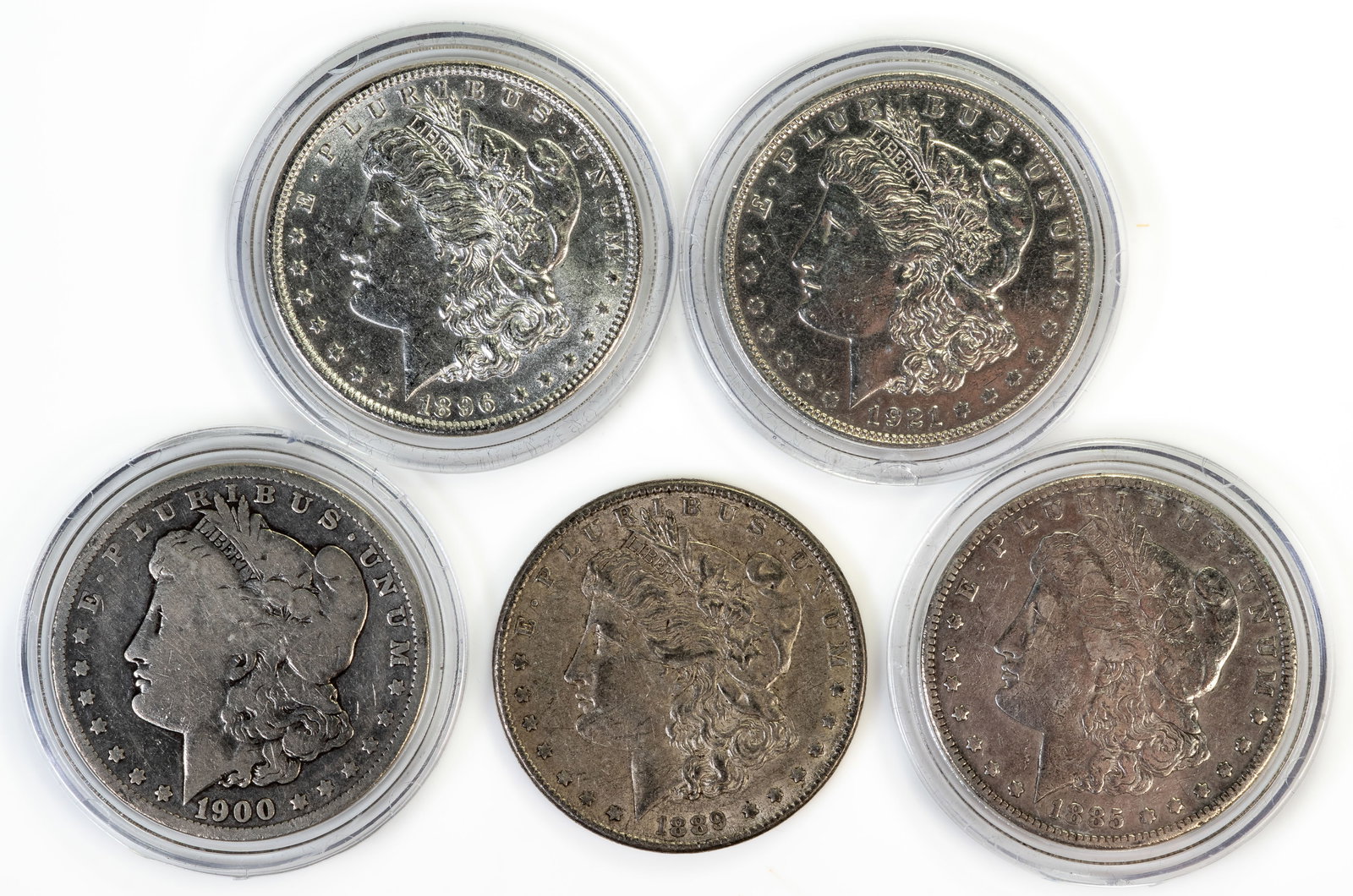 Five (5) Morgan Silver Dollars - 3