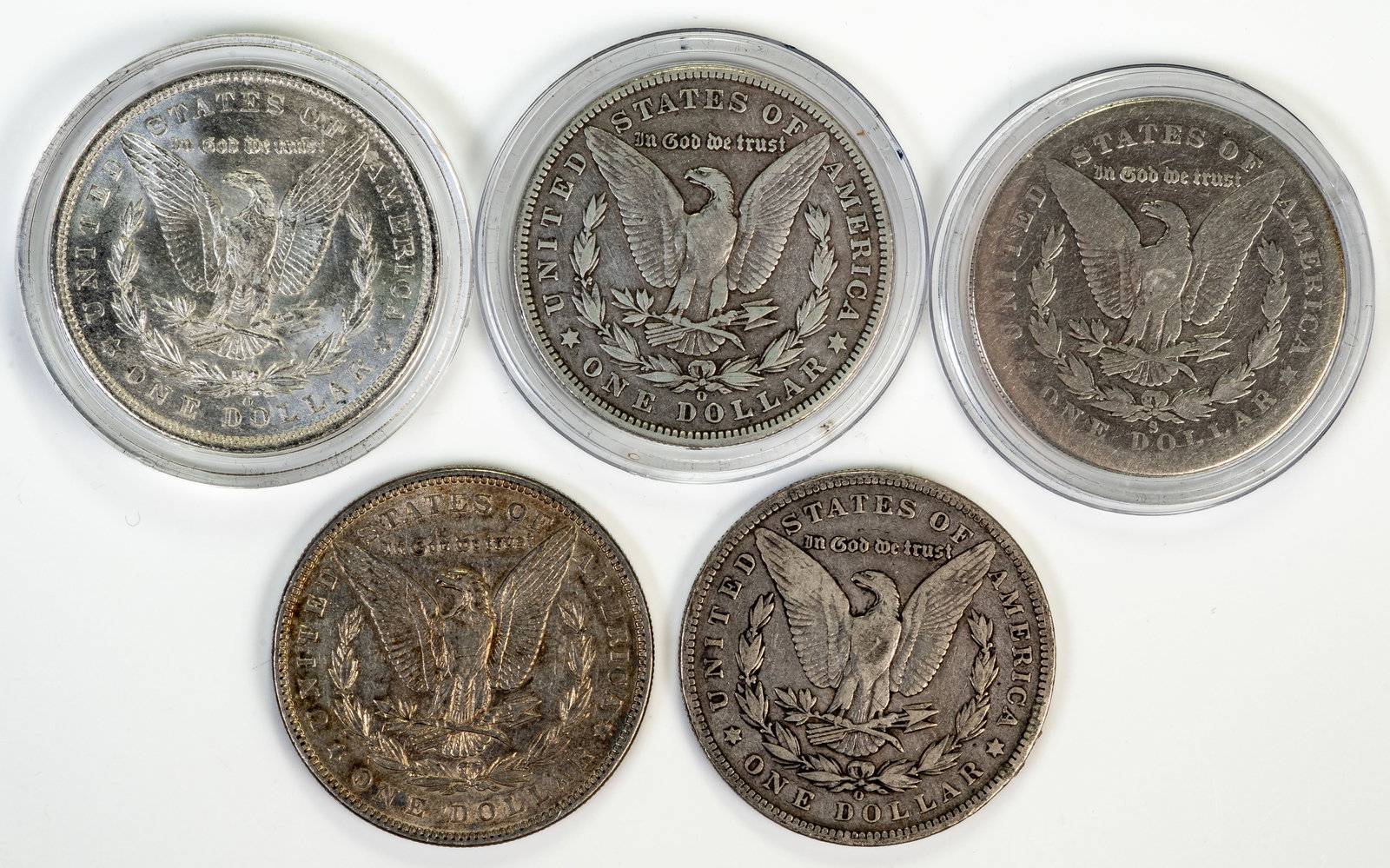 Five (5) Morgan Silver Dollars - 2
