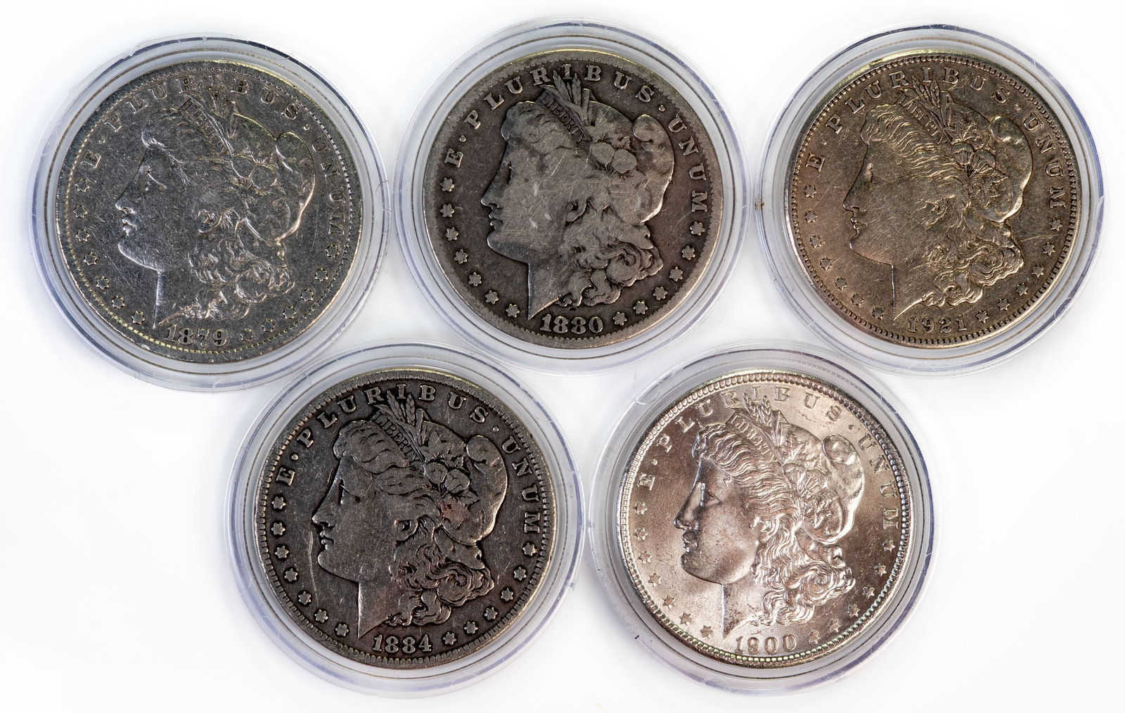 Five (5) Morgan Silver Dollars - 2