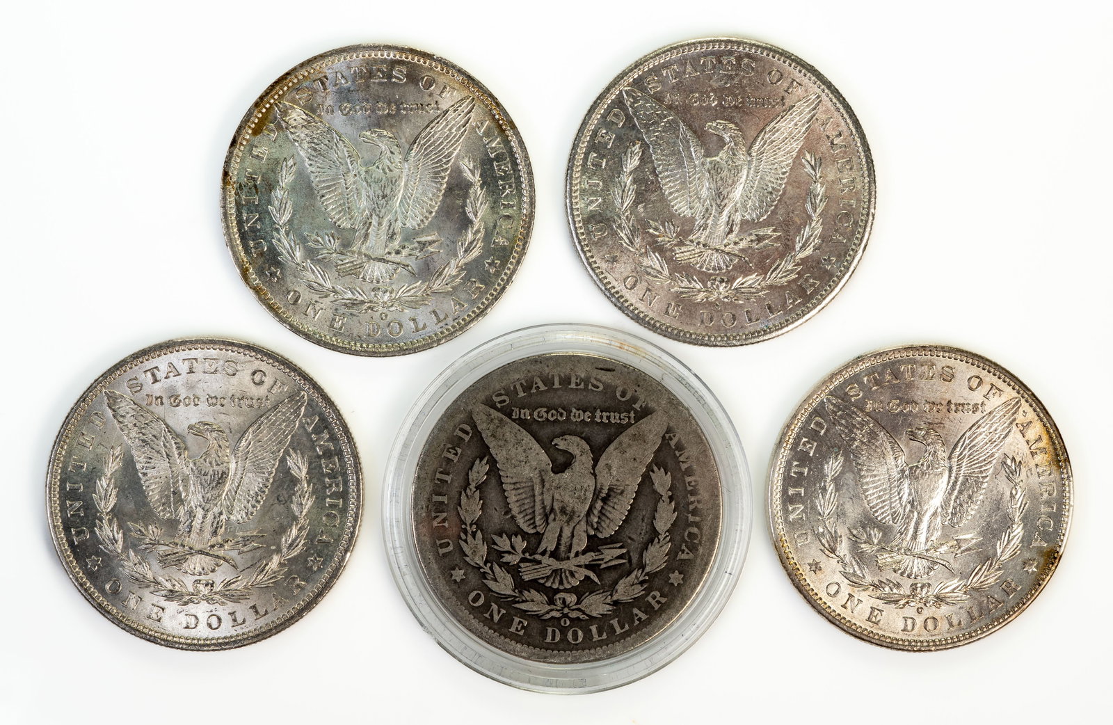 Five (5) Morgan Silver Dollars - 2