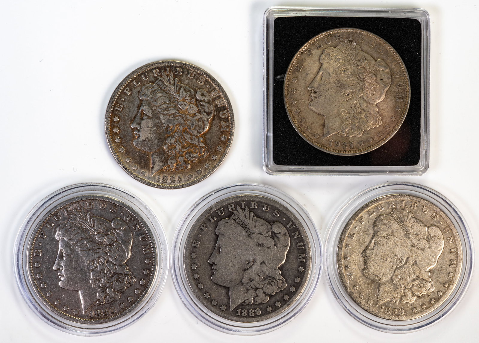 Five (5) Morgan Silver Dollars - 3