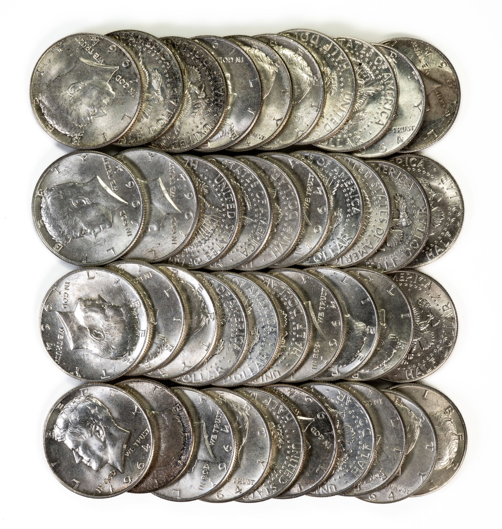 Forty (40) Kennedy Half Dollars 1964 (1 of 3)