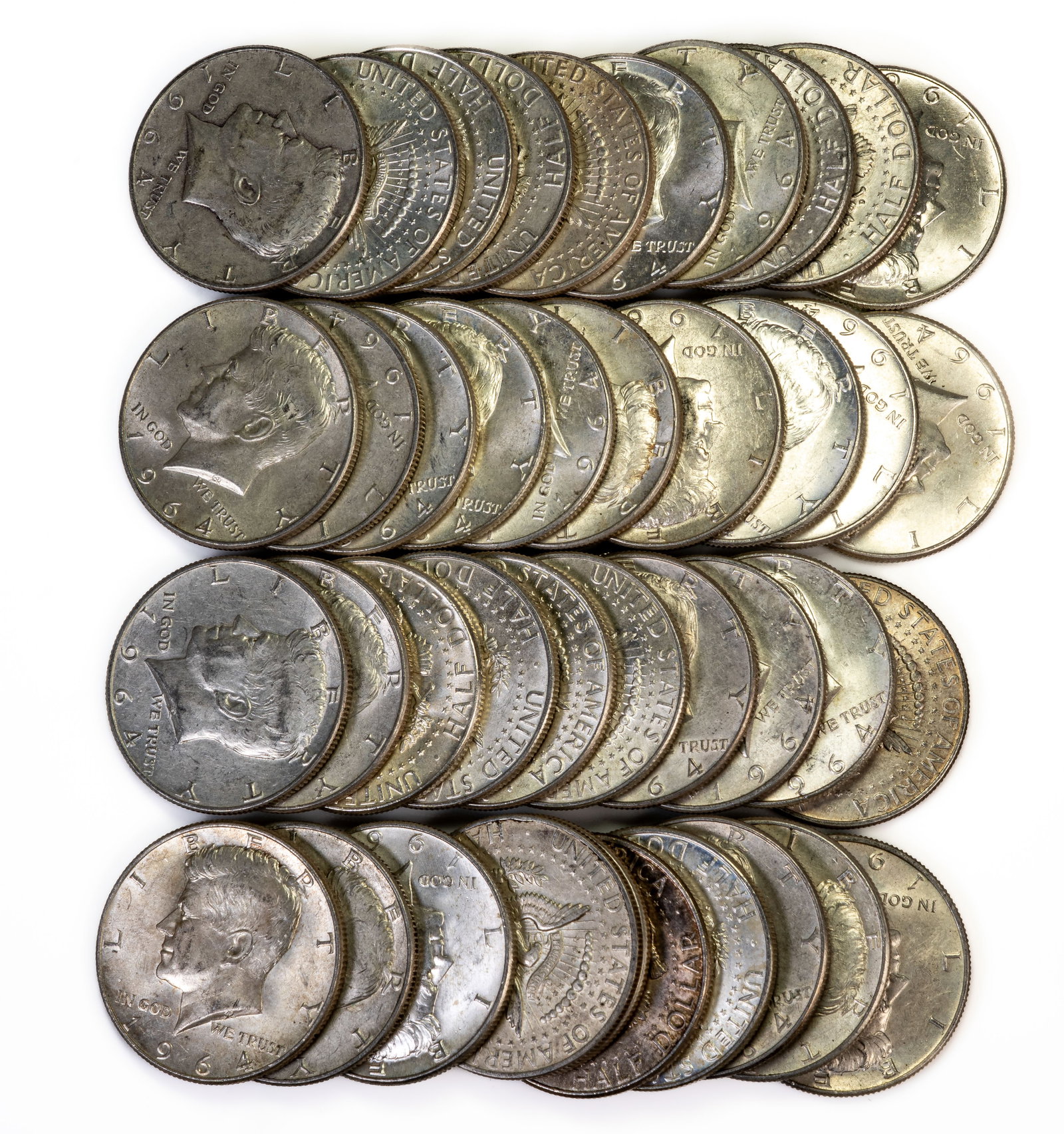 Forty (40) Kennedy 1964 Half Dollars (1 of 3)
