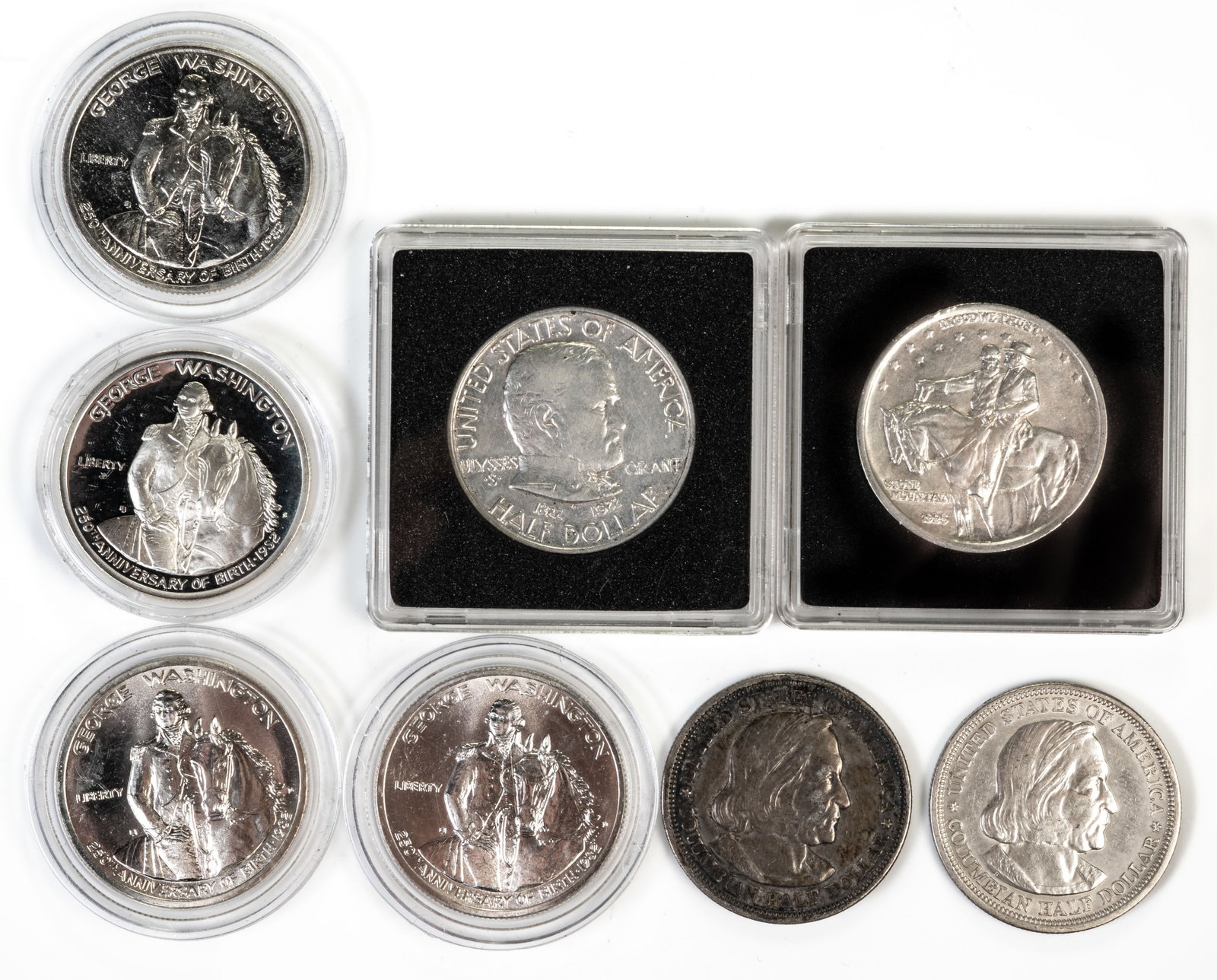 Eight (8) US Commemorative Half Dollar incl. Stone Mountain (1 of 3)