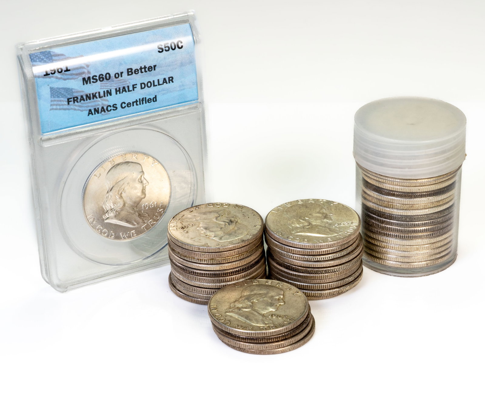 Forty-Five (45) Franklin & Kennedy Half Dollars (1 of 4)