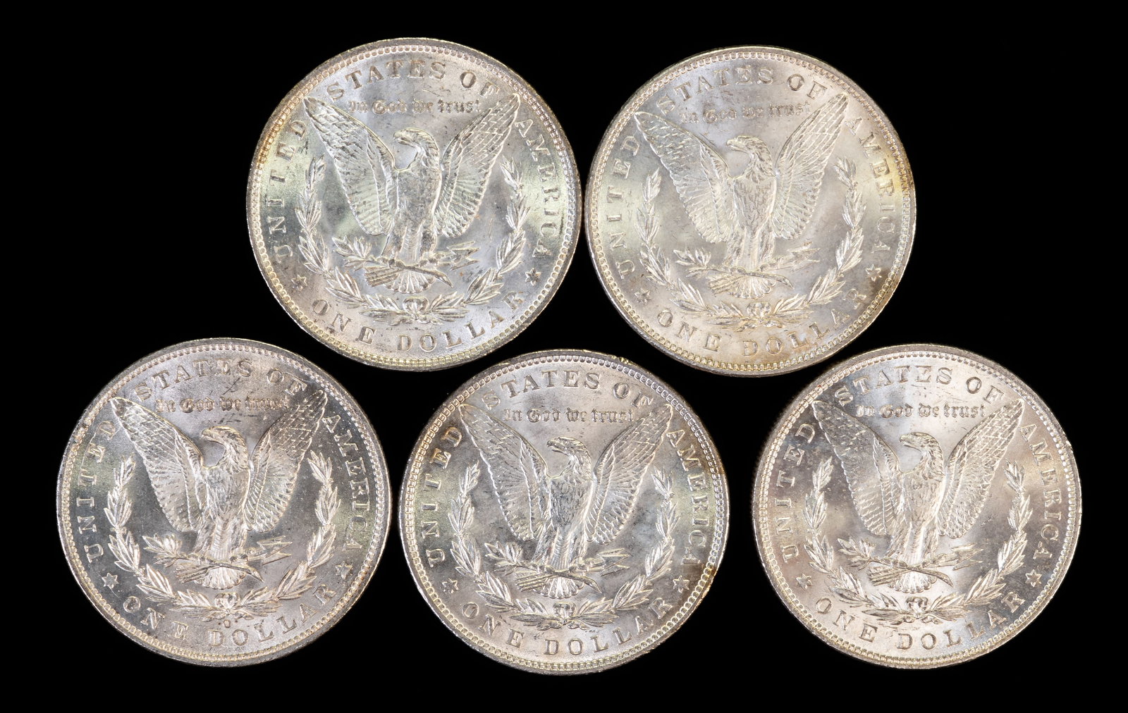Five (5) Morgan Silver Dollars - 2