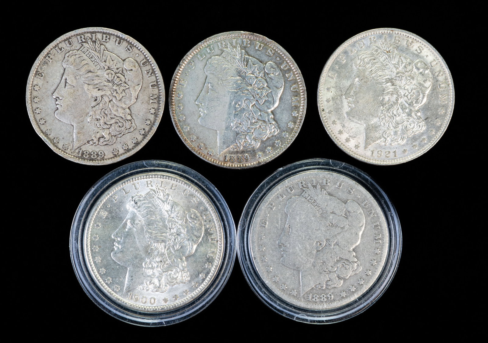 Five (5) Morgan Silver Dollars (1 of 2)