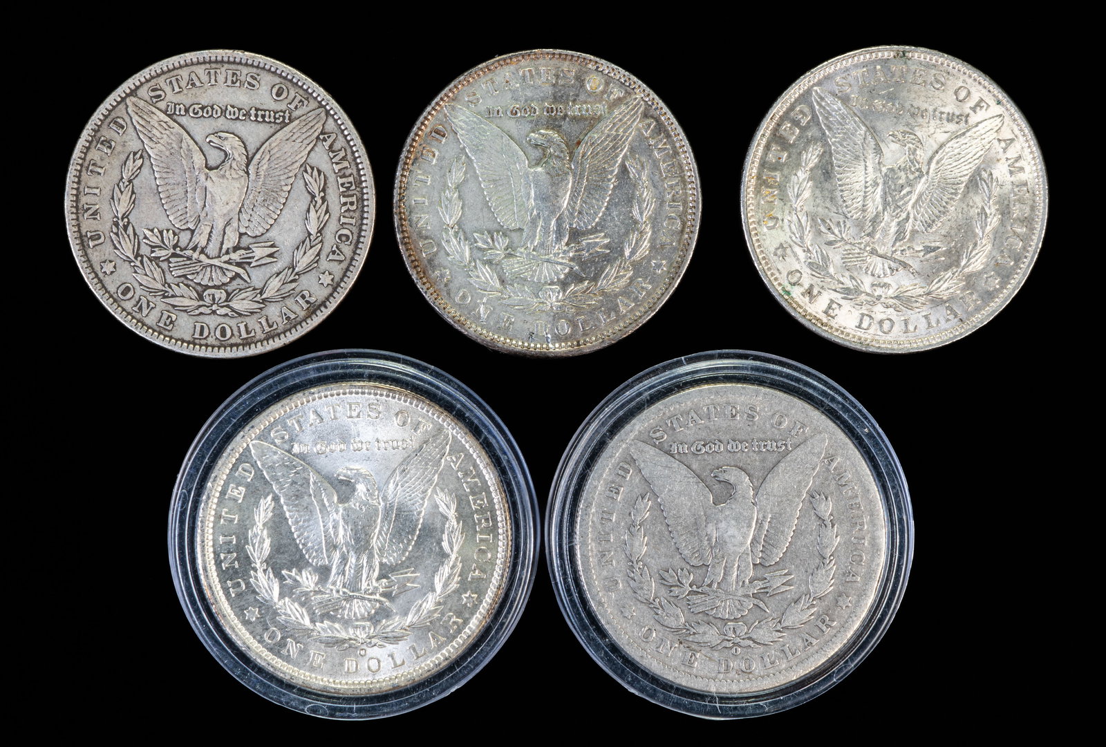Five (5) Morgan Silver Dollars - 2