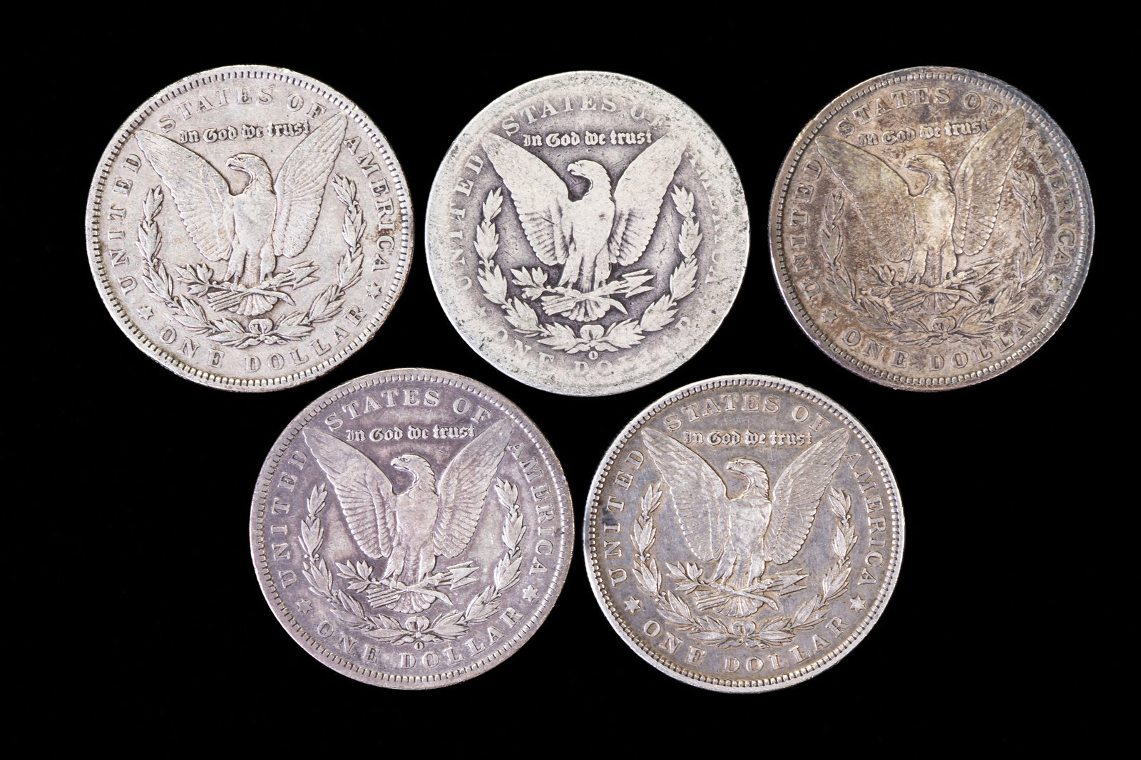 Five (5) Morgan Silver Dollars - 2