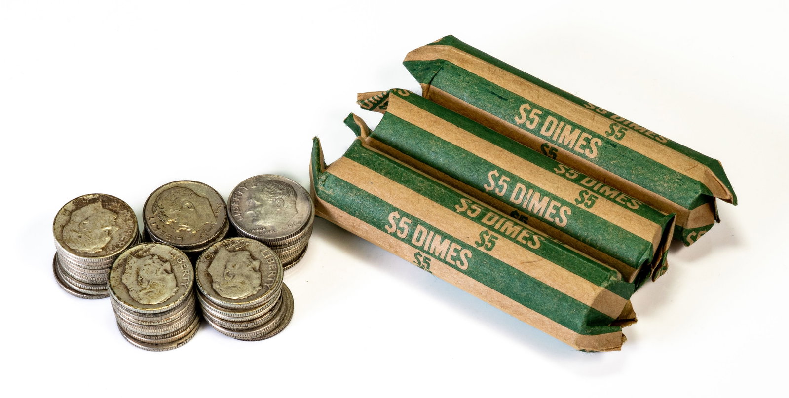 Two Hundred (200) Roosevelt Silver Dimes (1 of 3)