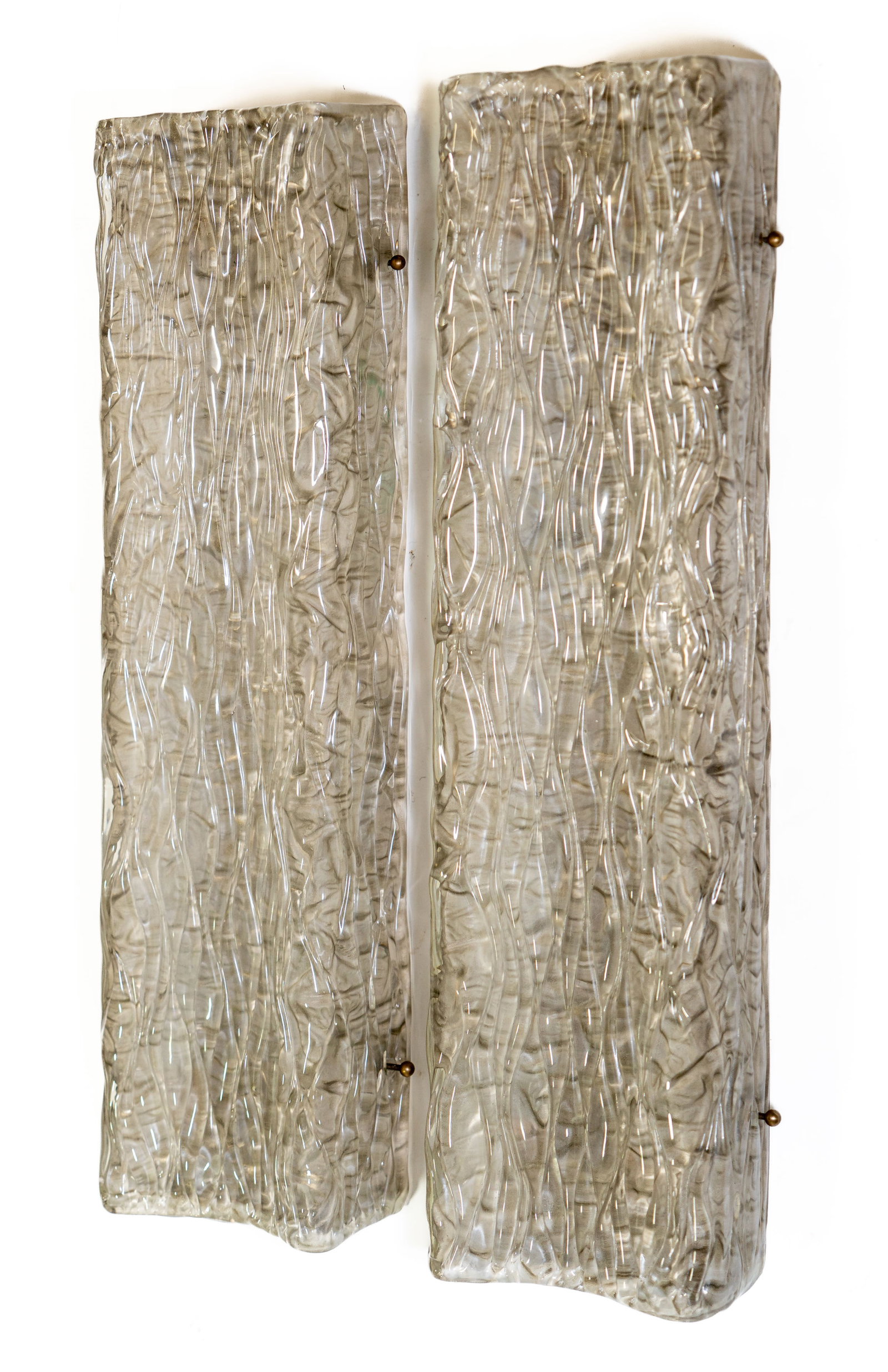 Pair Murano MCM Ice Glass Wall Sconces (1 of 5)