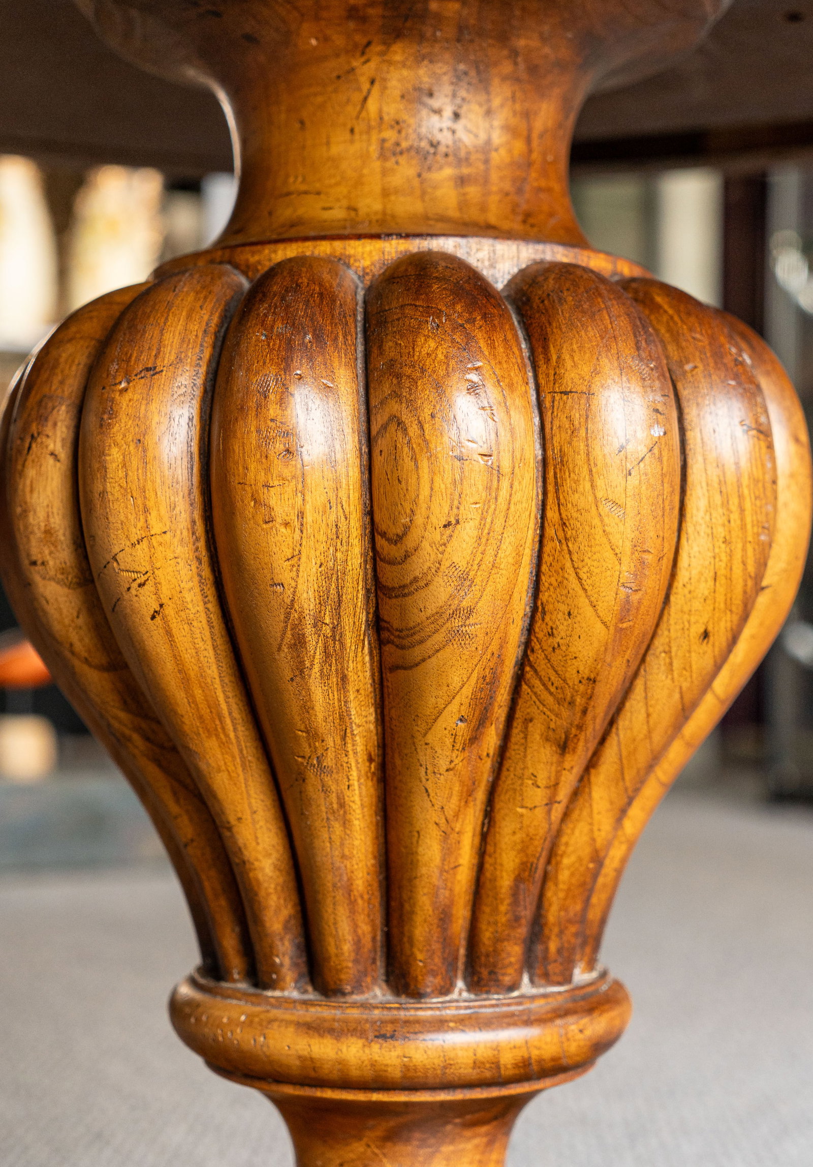 Regency Style Carved Walnut Dining Table - 13