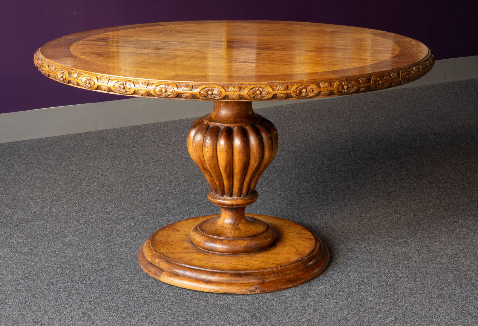Regency Style Carved Walnut Dining Table (1 of 13)
