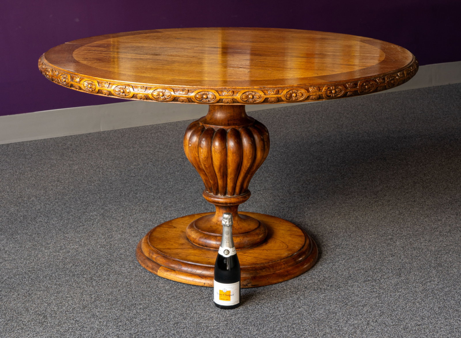 Regency Style Carved Walnut Dining Table - 3