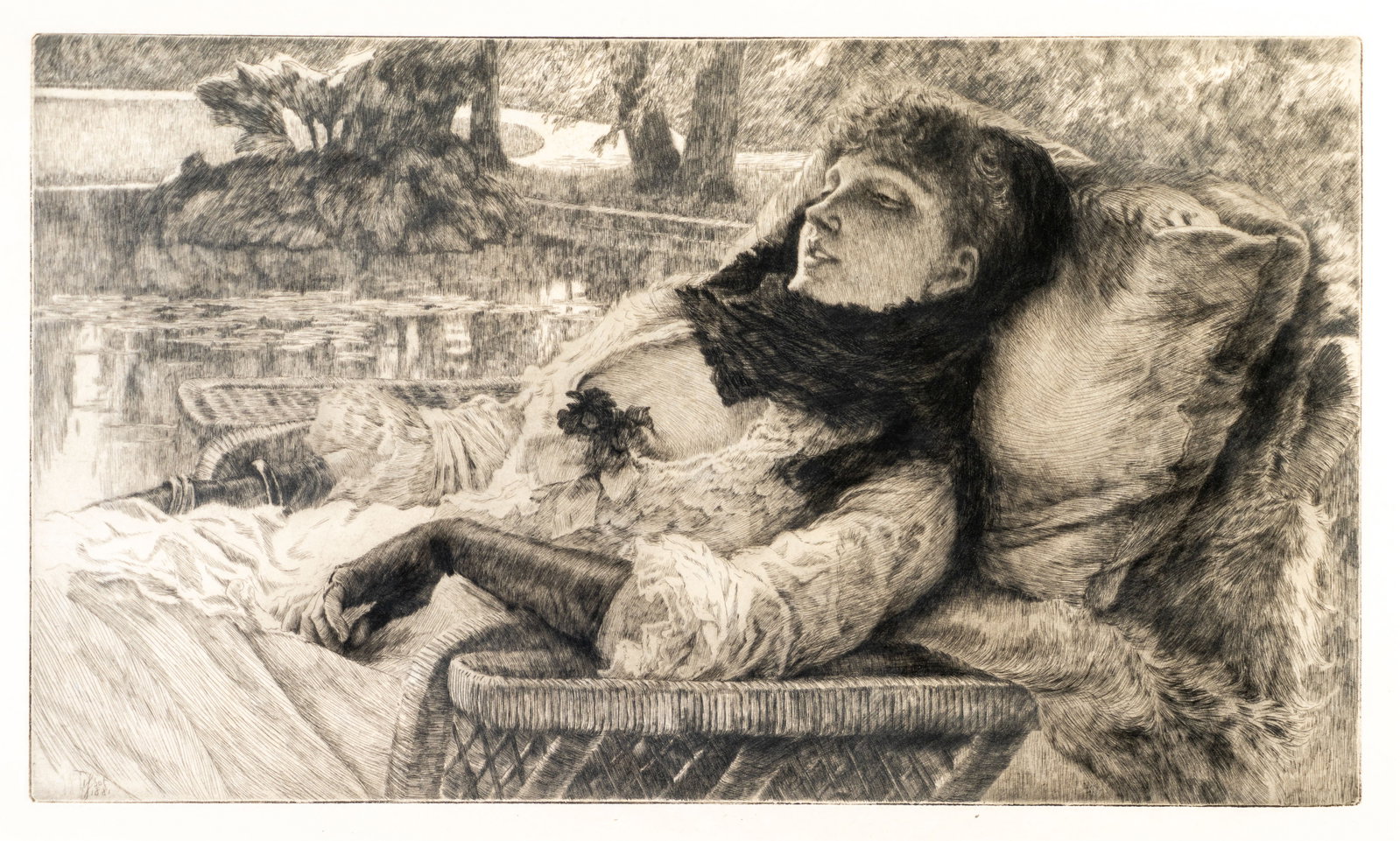 James Tissot (French, 1836-1902) Summer Evening (Soiree d'ete) (1 of 7)