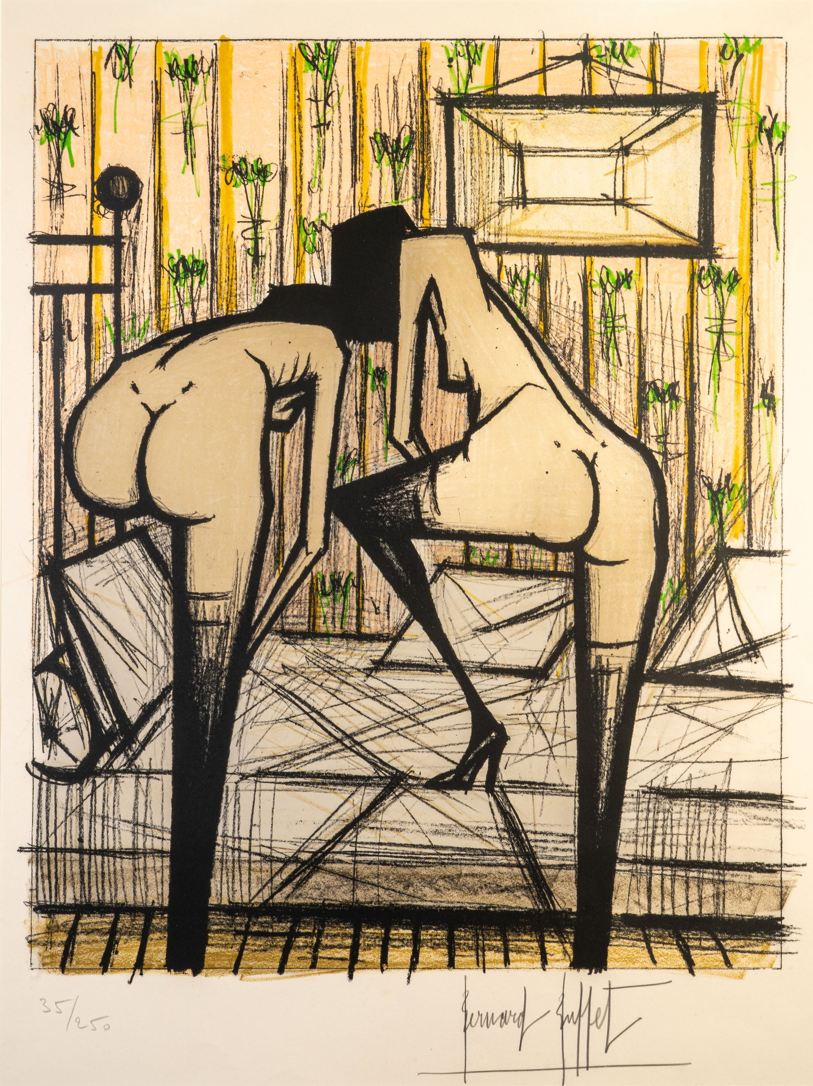 Bernard Buffet (French, 1928-1999) Jeux De Dames VII (1 of 5)