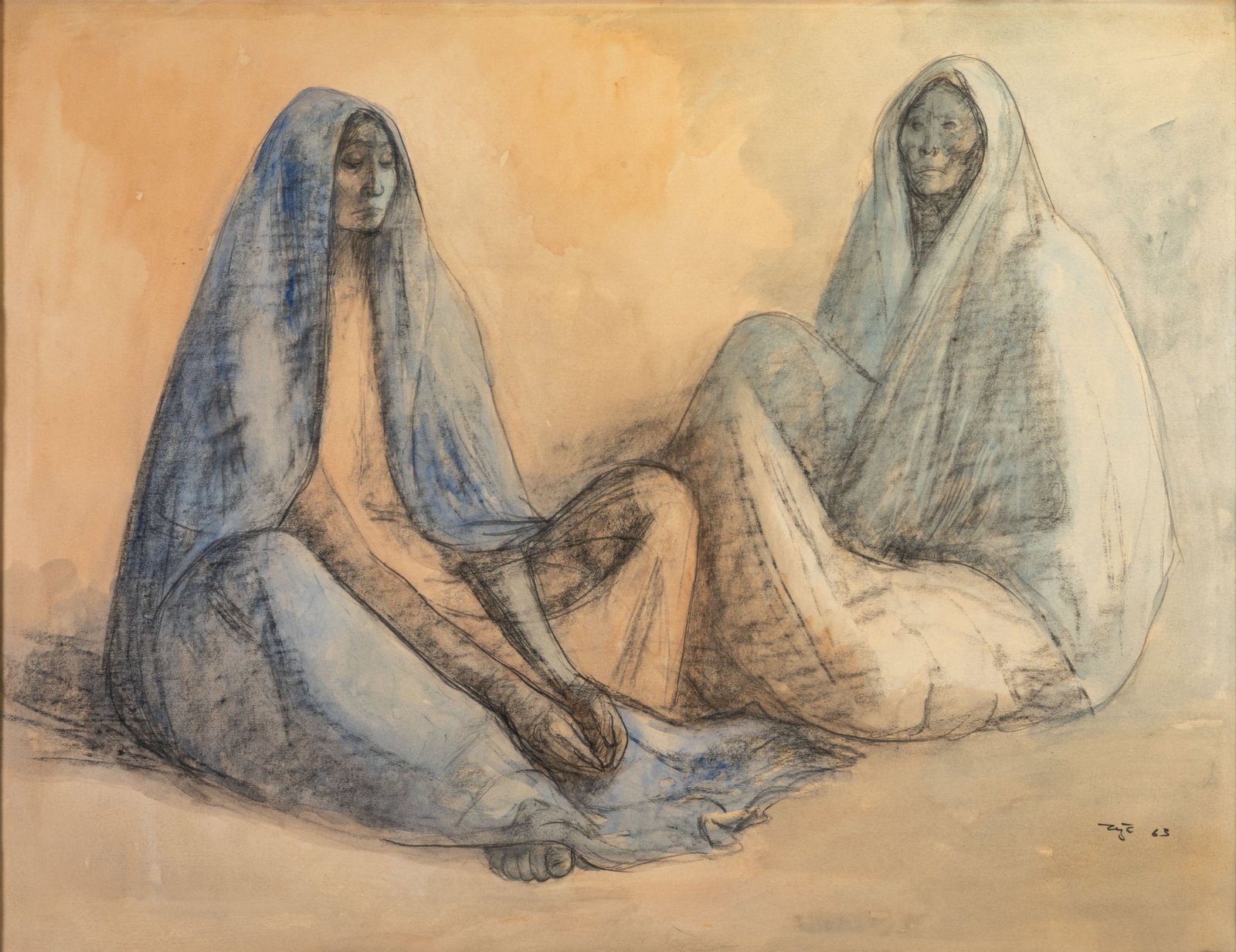 Francisco Zuniga (Mexican, 1912-1998) Dos Mujeres Sentadas (1 of 10)