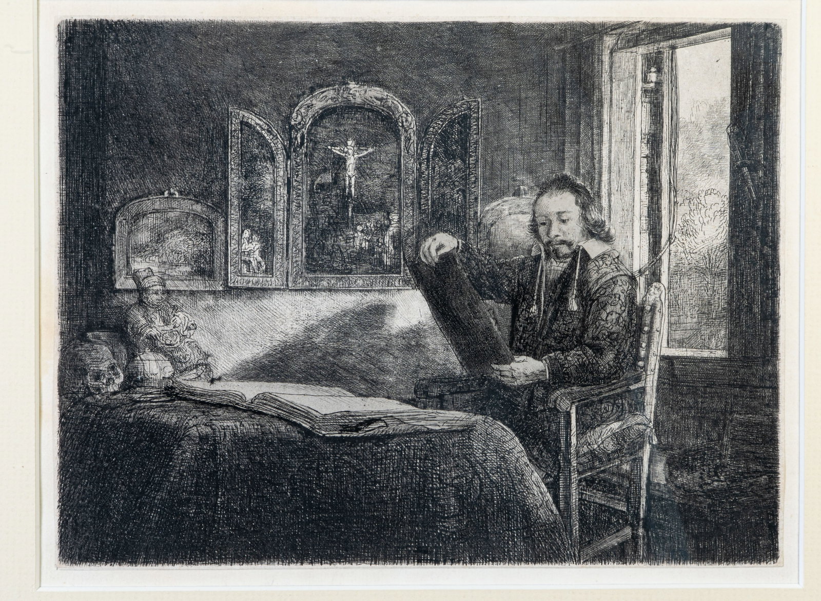 Rembrandt Harmensz van Rijn (Dutch, 1606-1669) Abraham Francen, Apothecary: Rembrandt Harmensz van Rijn (Dutch, 1606-1669) Abraham Franc, Apothecary (B., Holl. 273; H. 291) Etching on paper, Hollenstein's tenth state, from an early Basan edition, with small margins, circa1657