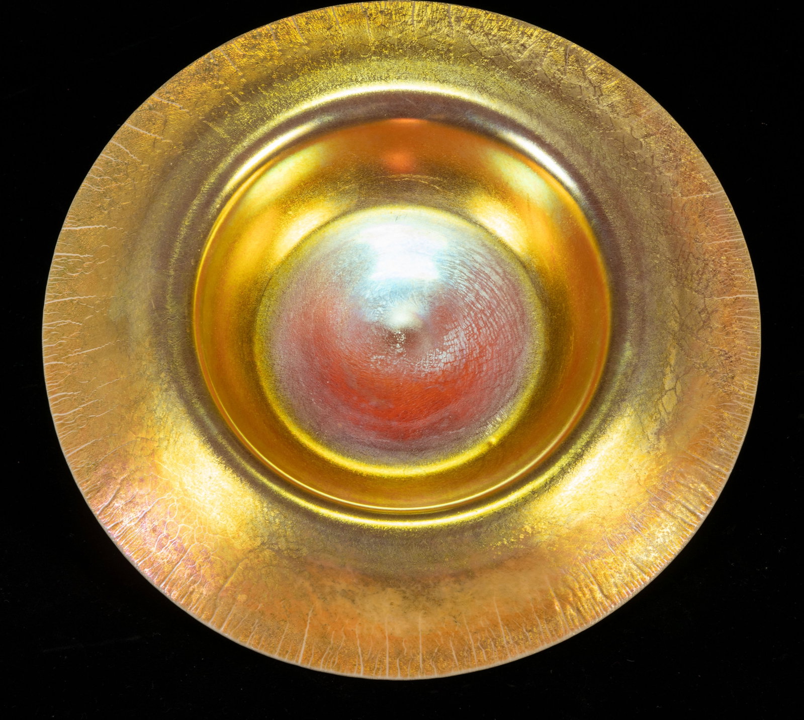 Steuben Calcite Gold Aurene Center Bowl (1 of 4)