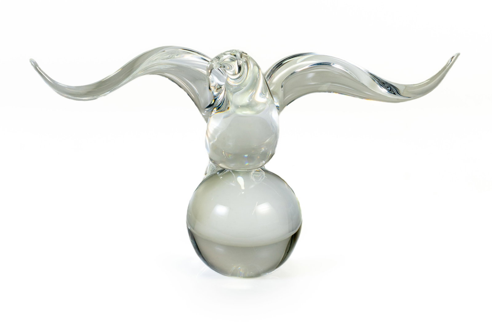 STEUBEN Crystal Eagle on Ball - 2