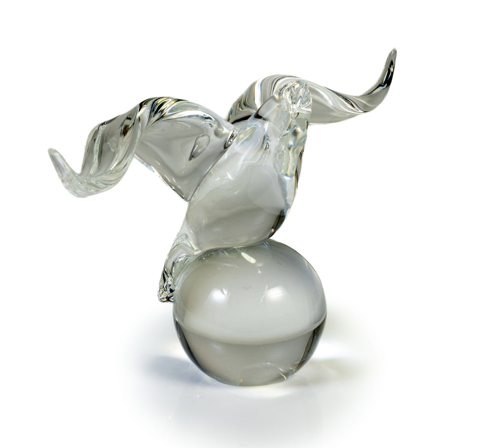 STEUBEN Crystal Eagle on Ball - 3
