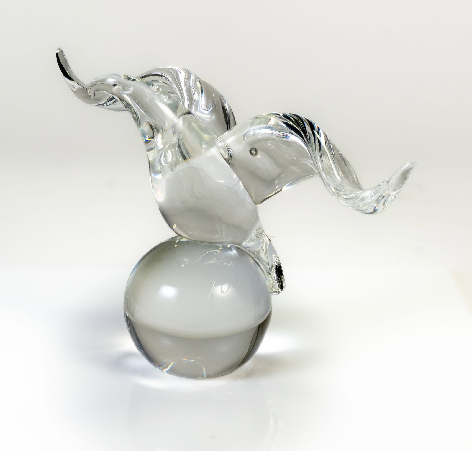STEUBEN Crystal Eagle on Ball - 4