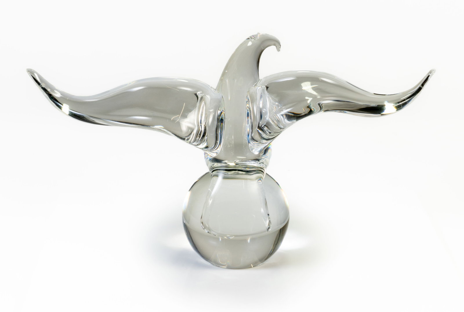 STEUBEN Crystal Eagle on Ball - 6