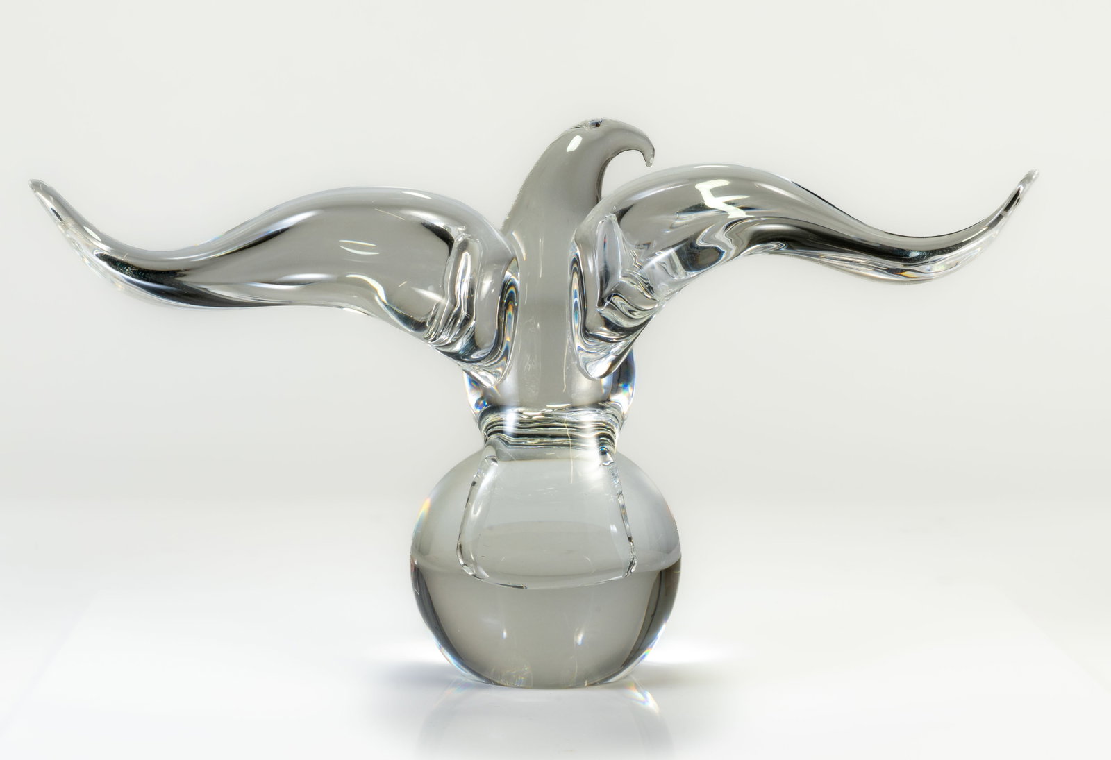 STEUBEN Crystal Eagle on Ball - 7