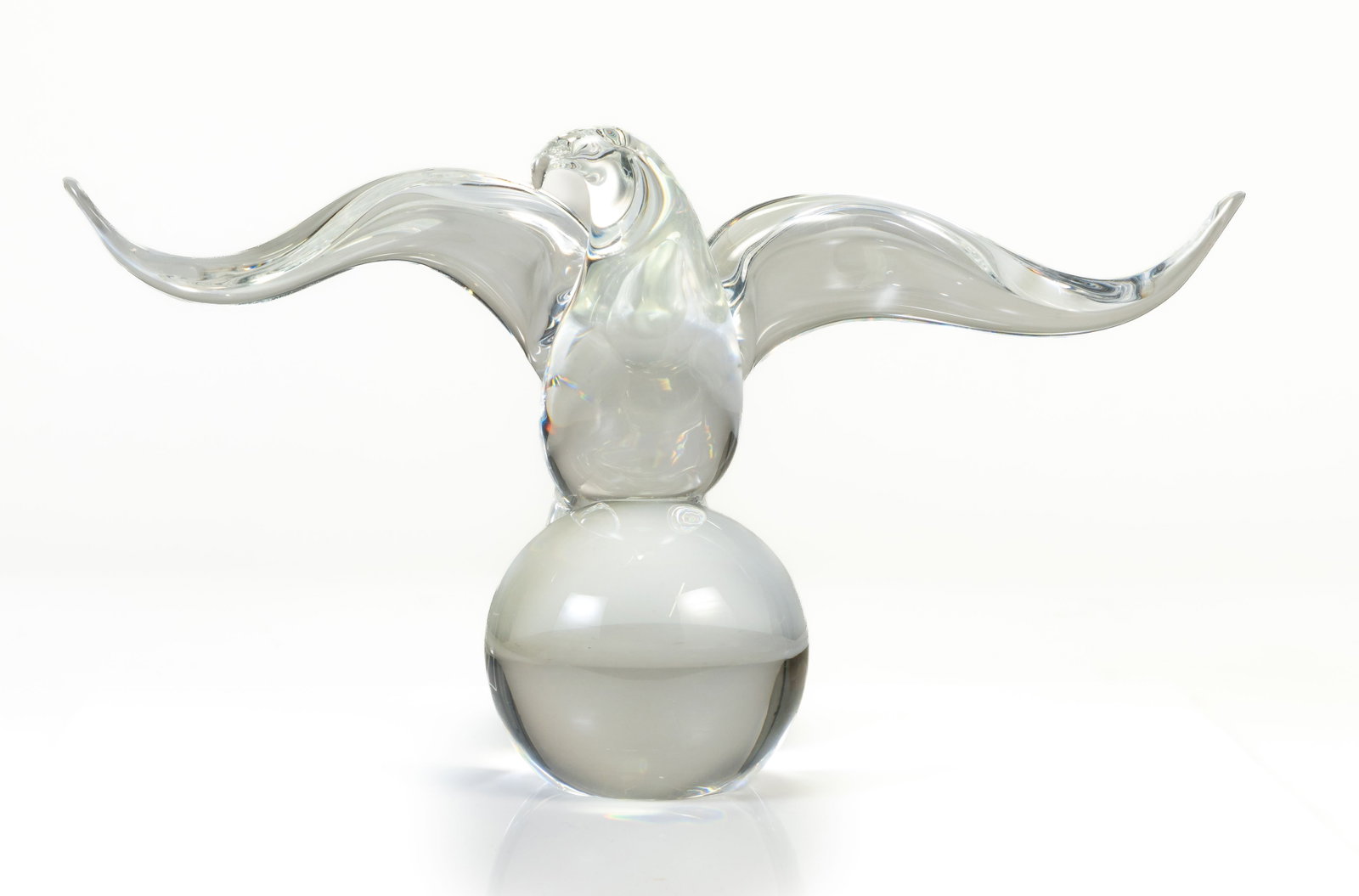 STEUBEN Crystal Eagle on Ball - 8