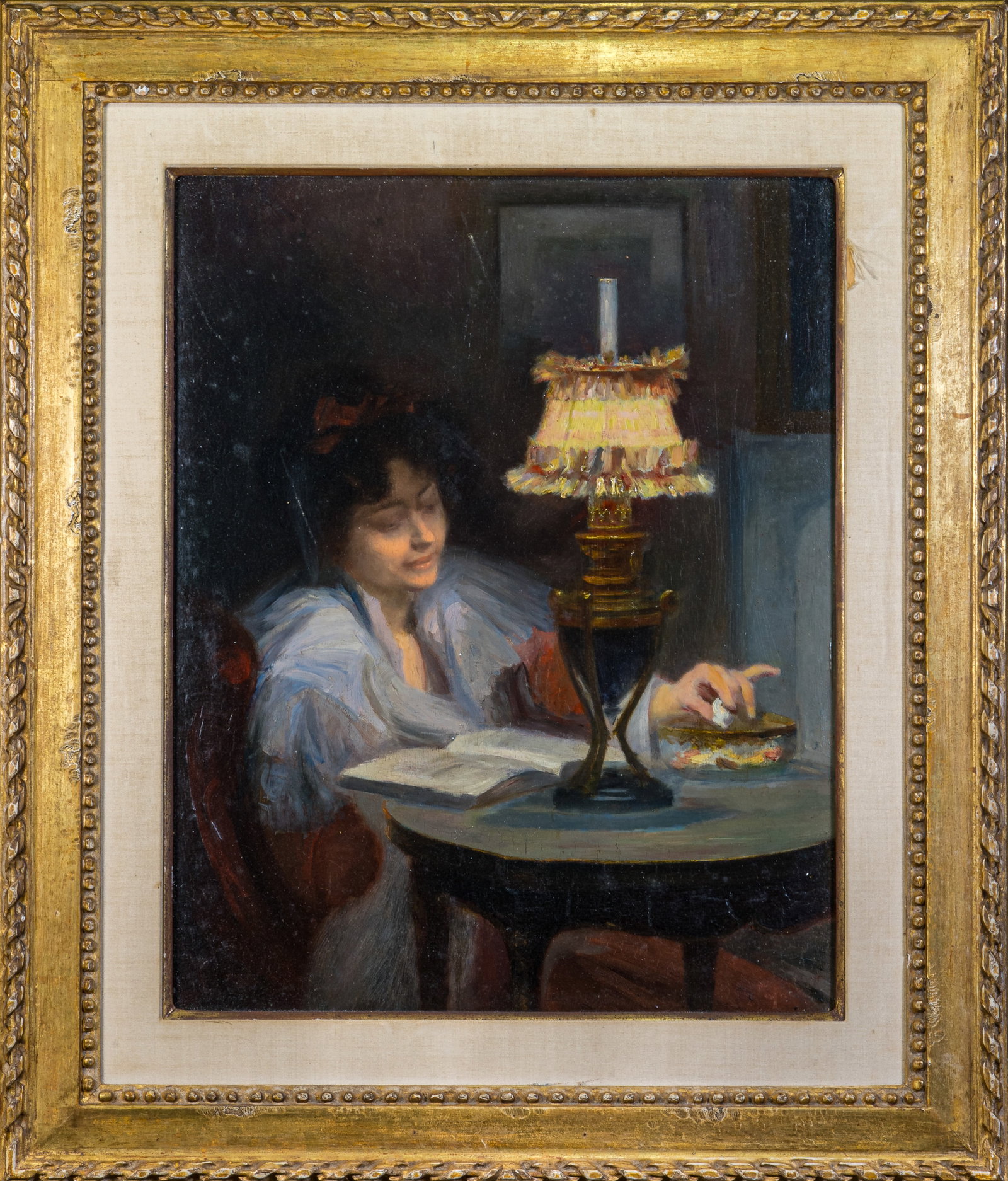 19th-Century Oil on Board Signed Eakins (1 of 6)