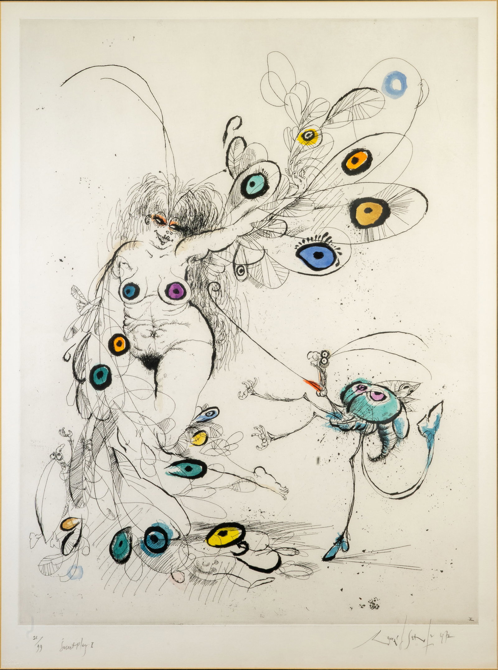 Ronald Searle (British, 1920-2011) Insect Play I (1 of 7)