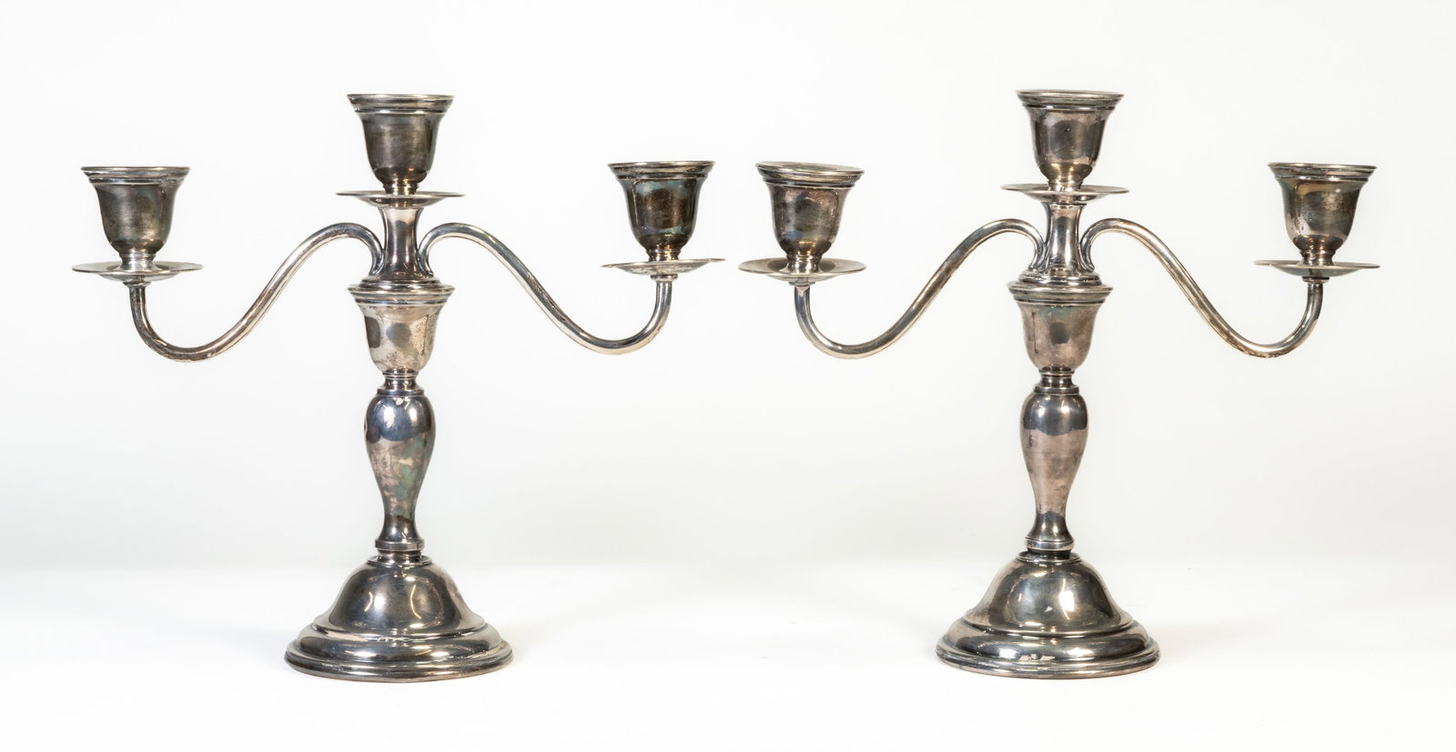 Pair Sterling Silver Candleabra (1 of 6)