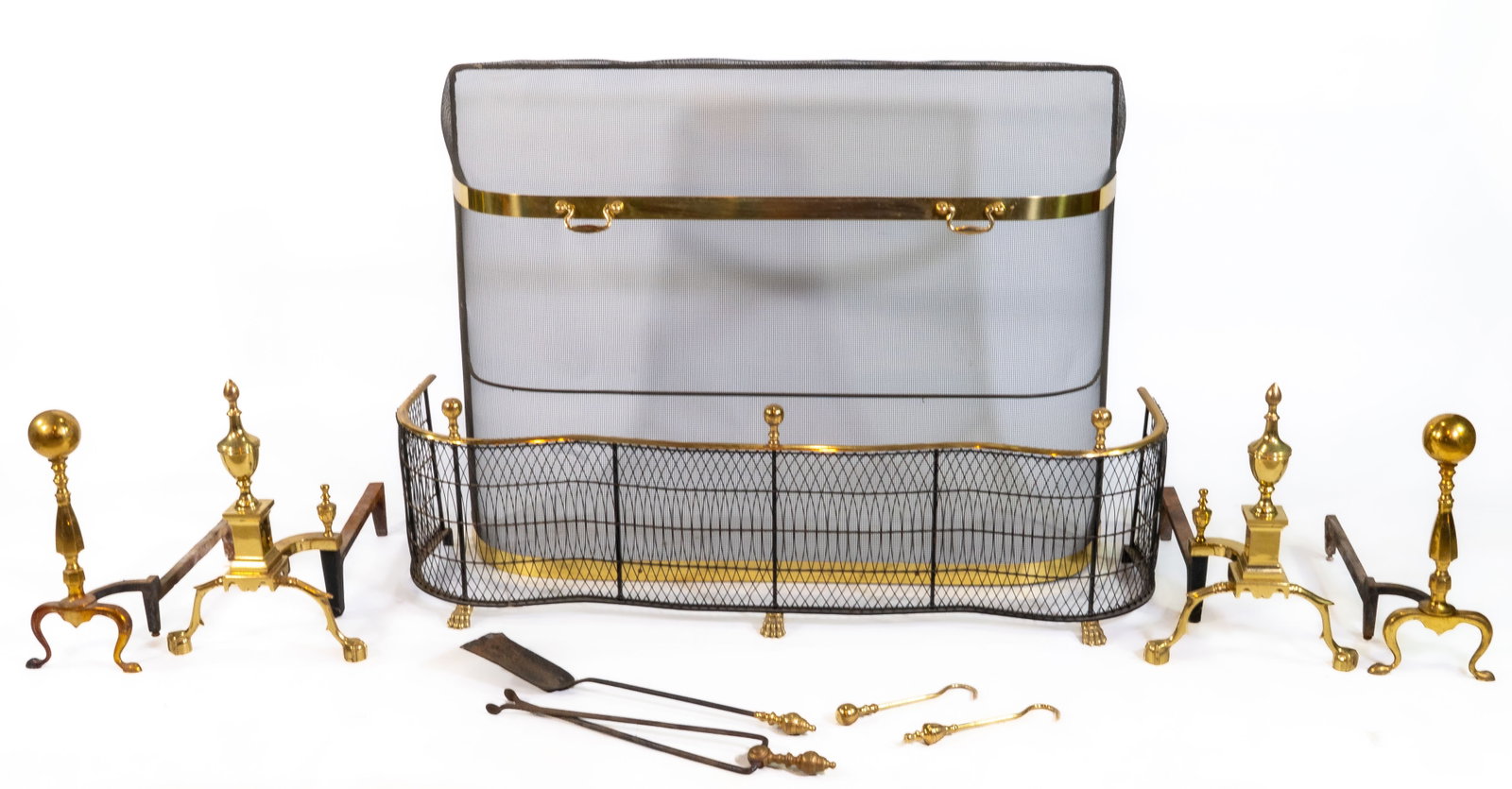 Fireplace Accessories Screen Fender Andirons (1 of 13)