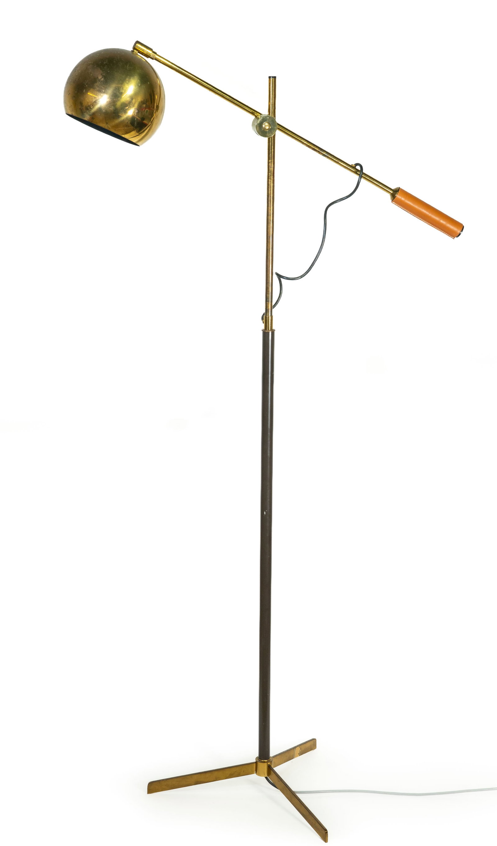 Koch and Lowy "OMI" Brass Tripod base Floor Lamp (1 of 15)