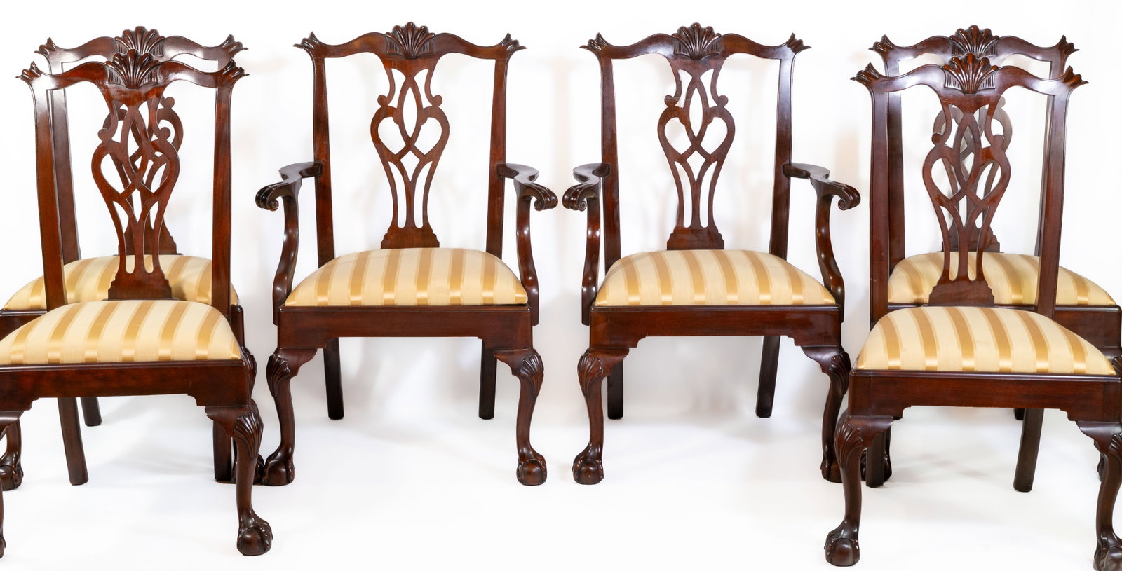 Six Henkel Harris Chippendale style Dining Chairs (1 of 11)