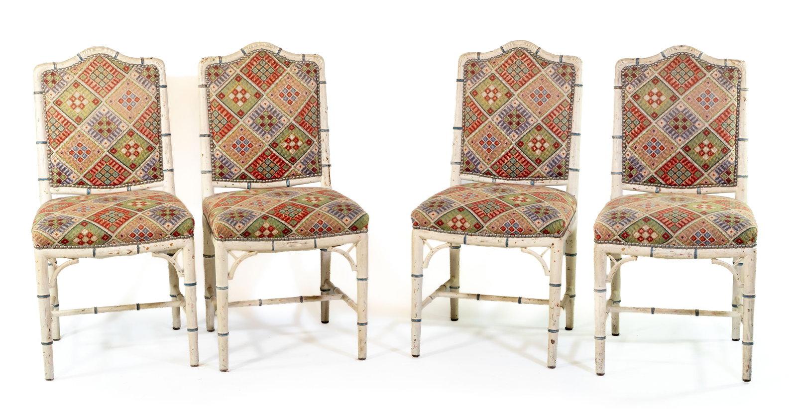 Four (4) Faux Bamboo Side Chairs (1 of 10)
