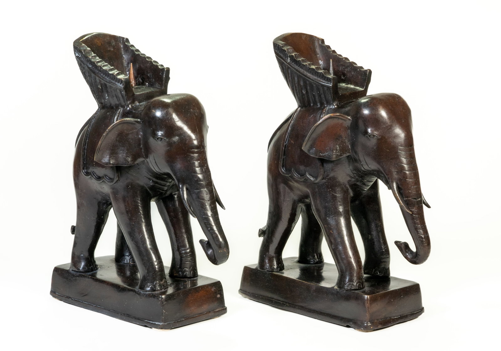Pair Bronze Elephants Candle Holders Maitland Smith (1 of 10)