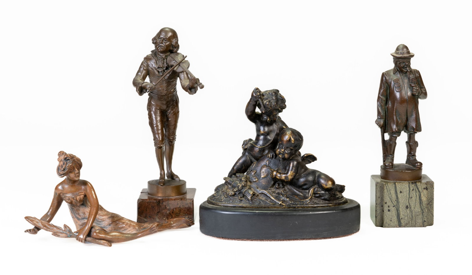 Four (4) Miniature Bronze Figires - 3