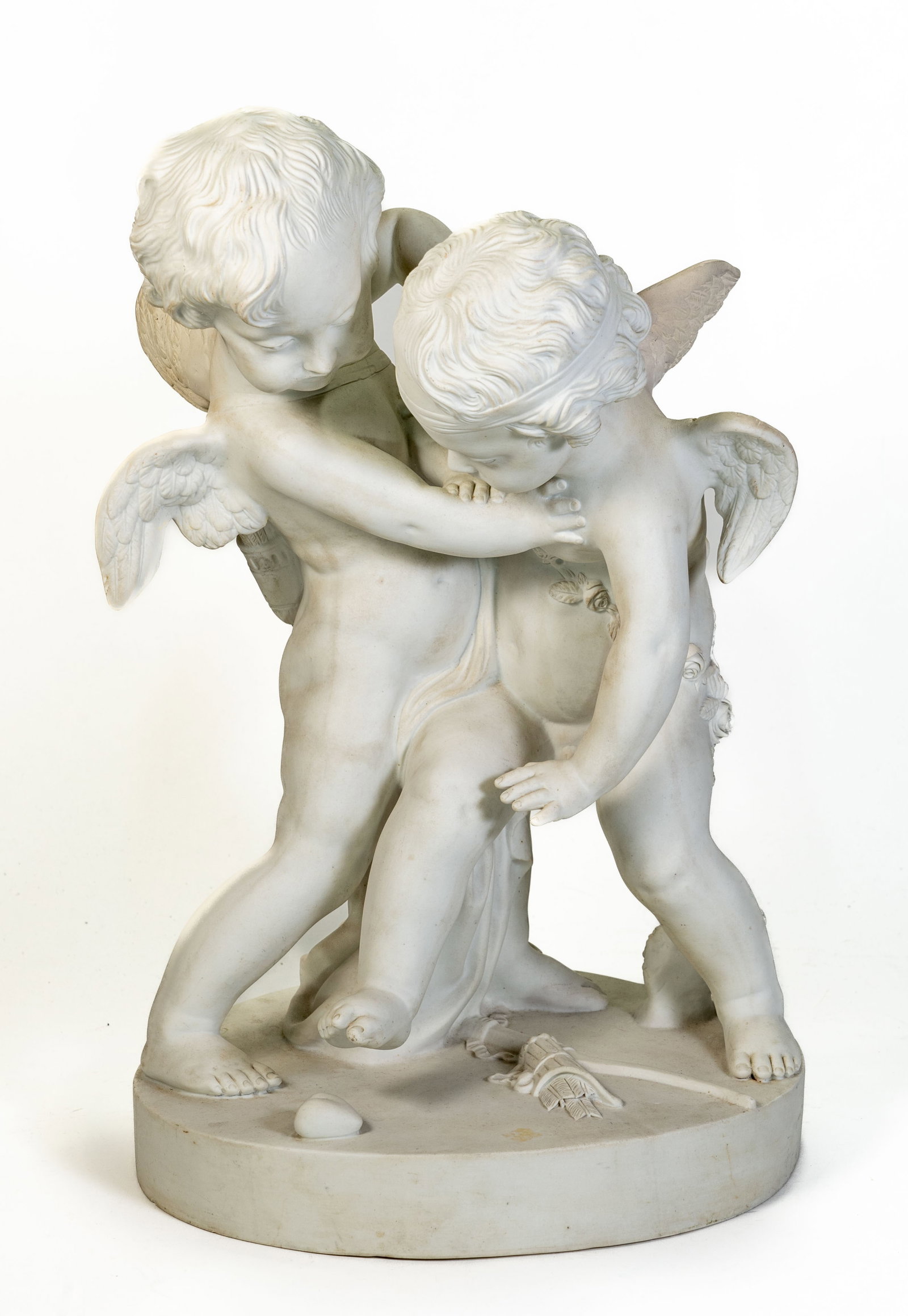 French Bisque figure group Eros & Brother, after Pigalle (1 of 10)