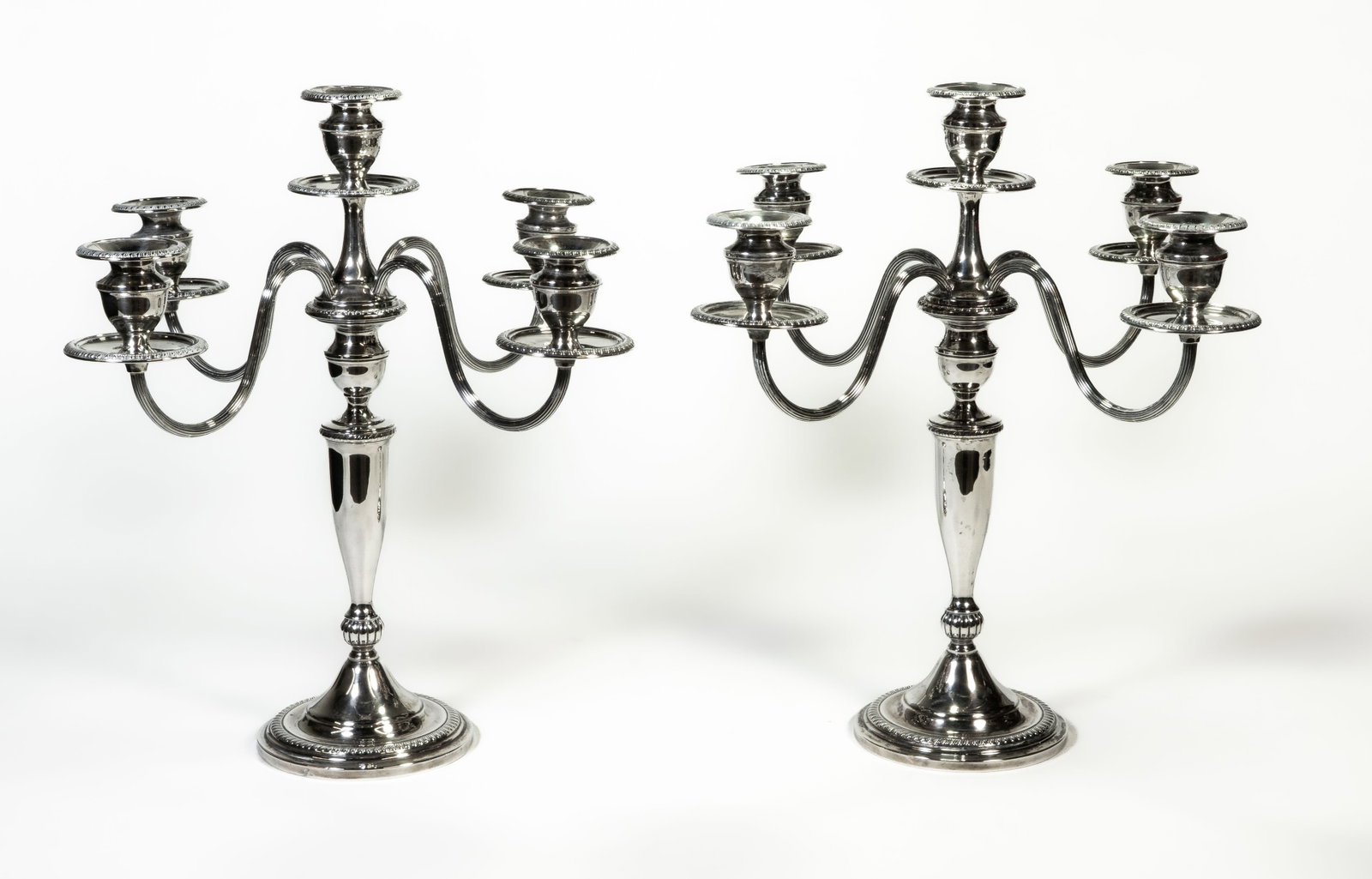 Sterling Silver 5 Light Candelabra - Pair (1 of 10)