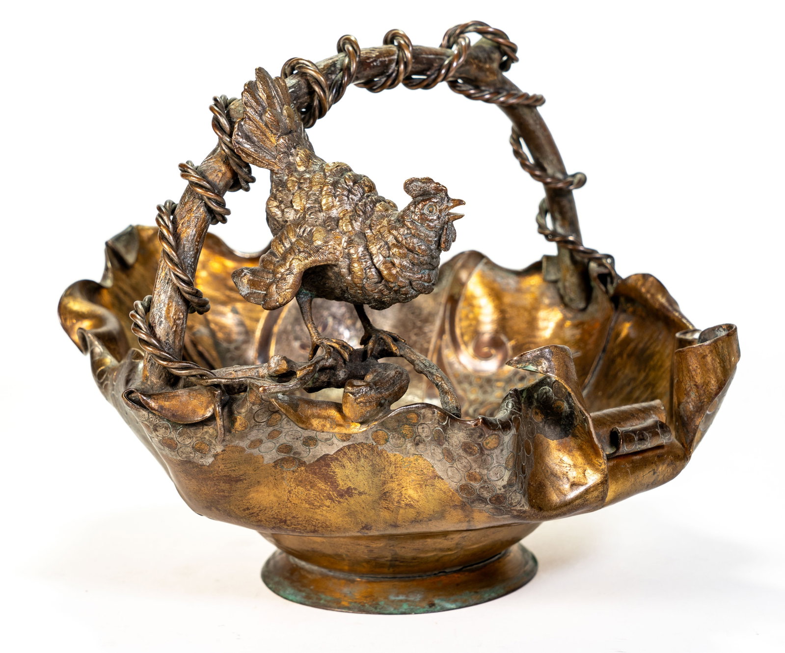 Mixed metal Victorian Aesthetic Bird Basket (1 of 12)