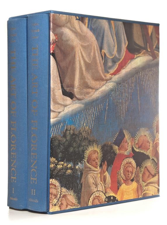 [ART BOOKS] ART OF FLORENCE 2 VOLUMES: [ART BOOKS] ART OF FLORENCE 2 VOLUMES. Andres, Glenn, Hunisak, John M., Turner A. Richard. THE ART OF FLORENCE. 2 volumes in slipcase. New York: Abbeville Press, 1988. Folio. Gilt lettered, blue cloth